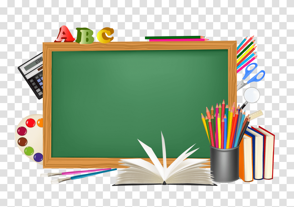 School Supplies Background Clipart Crafts And Arts, Pencil, Monitor, Screen, Electronics Transparent Png