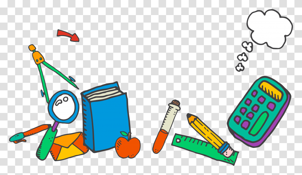 School Supplies Background Clipart, Injection, Recycling Symbol, Robot Transparent Png