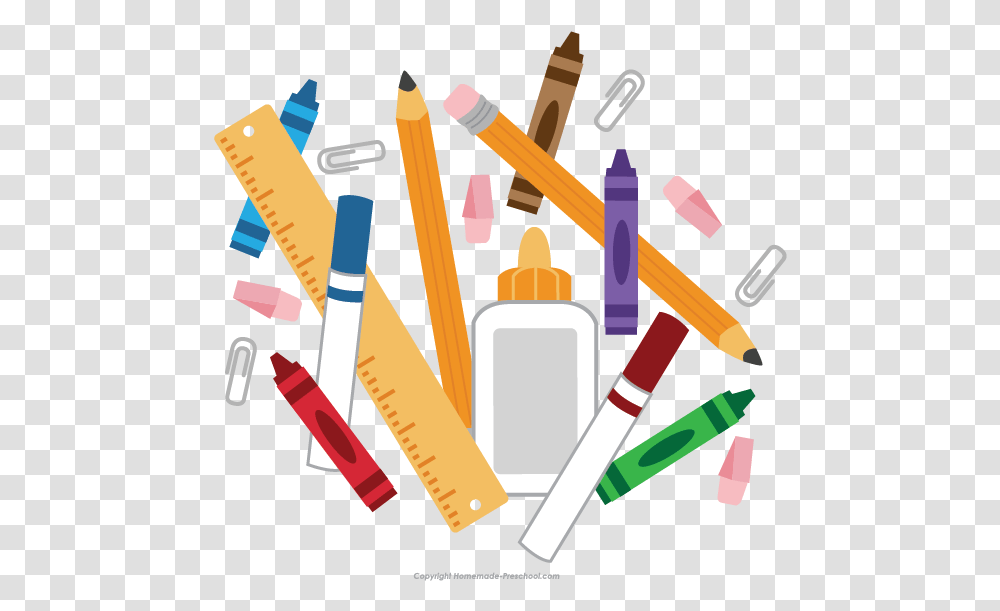 School Supplies Clip Art Background School Supplies Clipart, Pencil, Rubber Eraser, Dynamite, Bomb Transparent Png