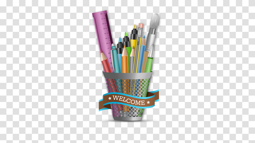 School Supplies Home, Marker, Brush, Tool, Pen Transparent Png