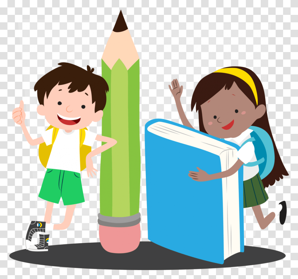 School Supplies Kids Nle Indian Child Education, Person, Human, Pencil, Reading Transparent Png
