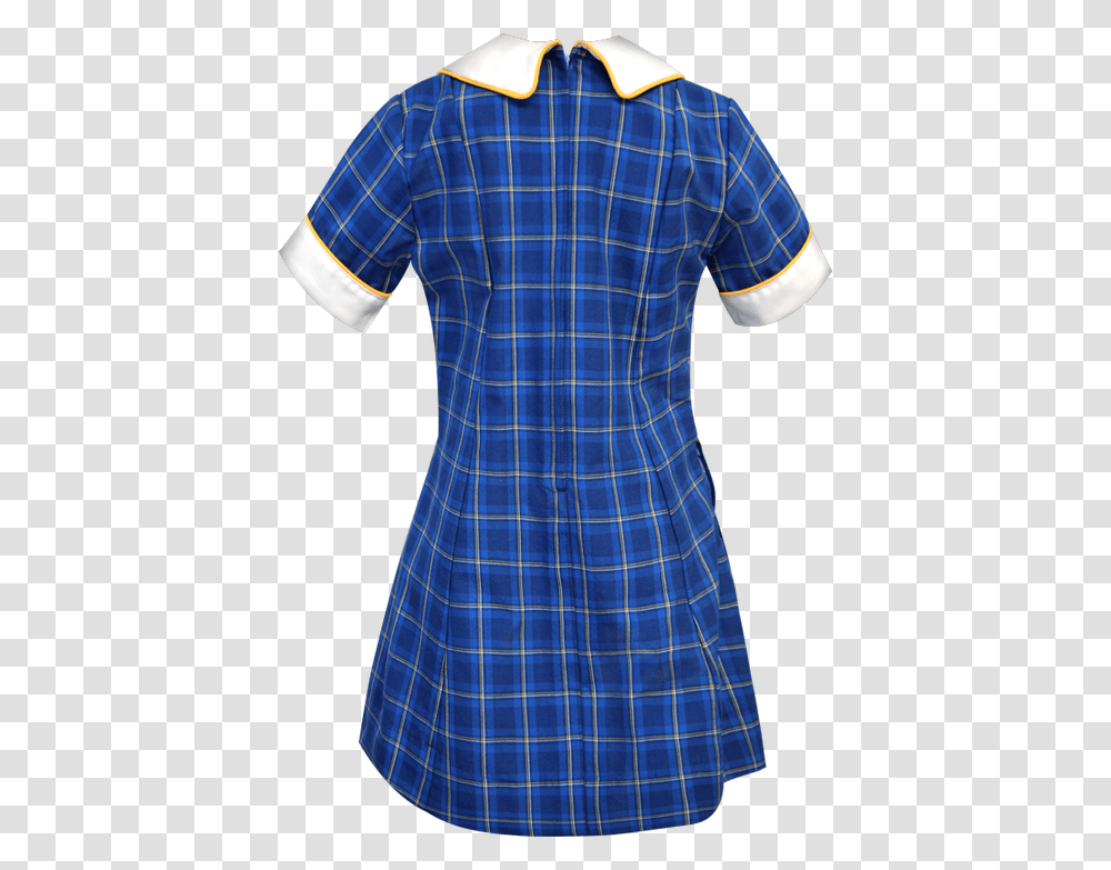 School Uniform Dress Back View Plaid, Shirt, Tartan, Jersey Transparent Png