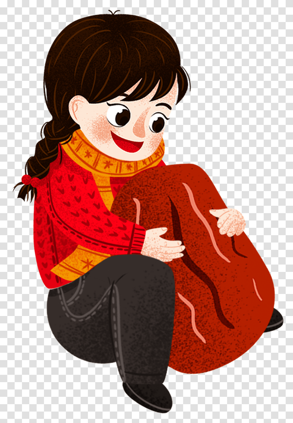 Schoolbag Backpack Girl Character And Psd Backpack, Person, Leisure Activities, Outdoors Transparent Png