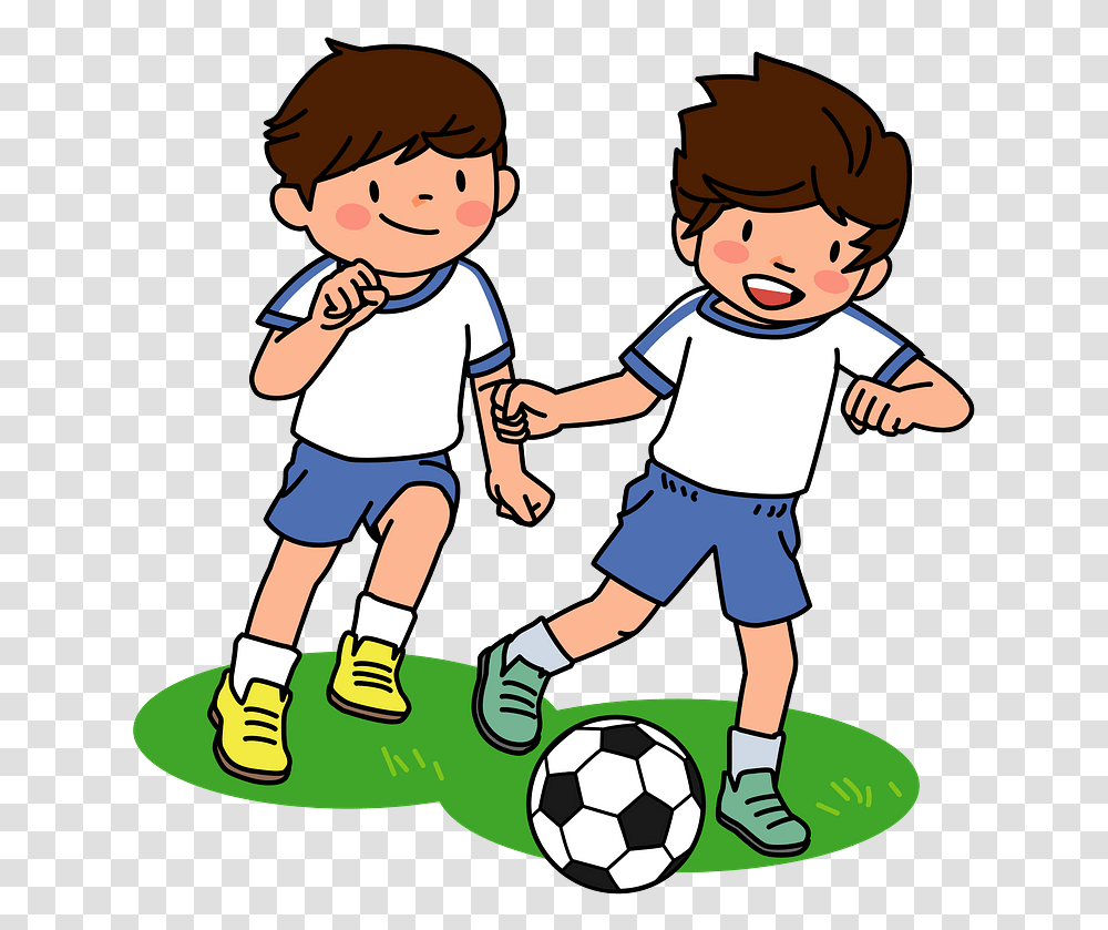 Schoolboys Soccer Football Clipart Free Download Kids Soccer, Person, Human, Soccer Ball, Team Sport Transparent Png