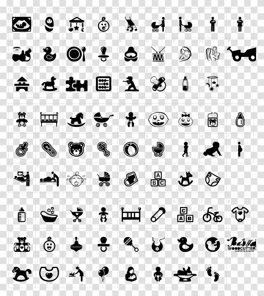 Schriftart Baby Icons, Number, Chess Transparent Png