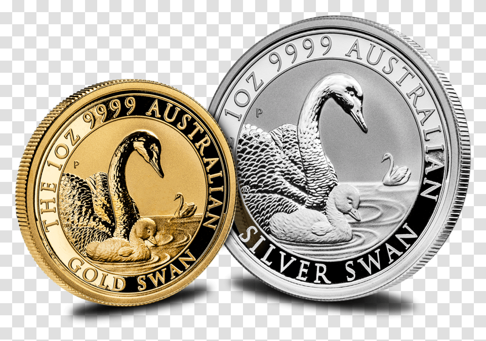 Schwan 2019 Silber, Coin, Money, Nickel, Bird Transparent Png