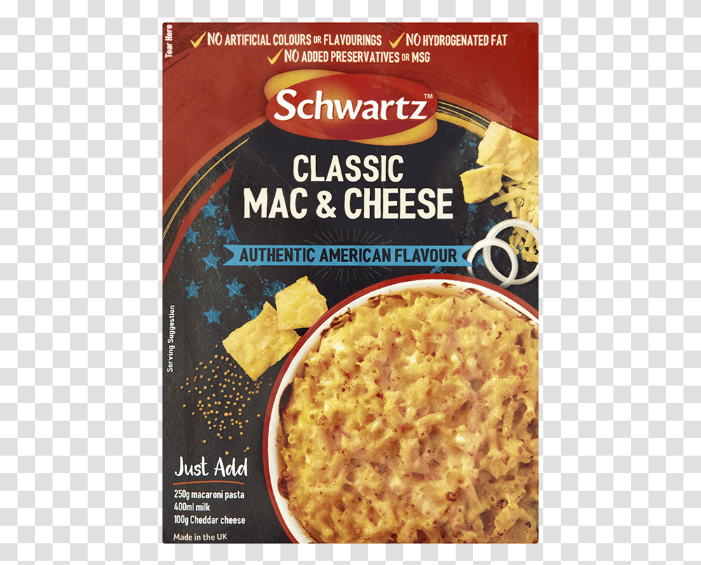 Schwartz Classic Mac Cheese 30g Kugelis, Pizza, Food, Macaroni, Pasta Transparent Png