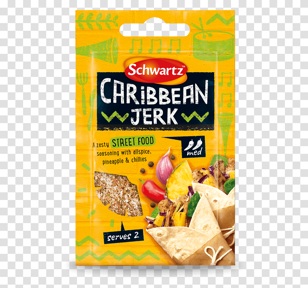 Schwartz Street Food Caribbean Jerk Product Schwartz Mexican Street Food Seasoning, Plant, Nachos, Vegetable, Poster Transparent Png