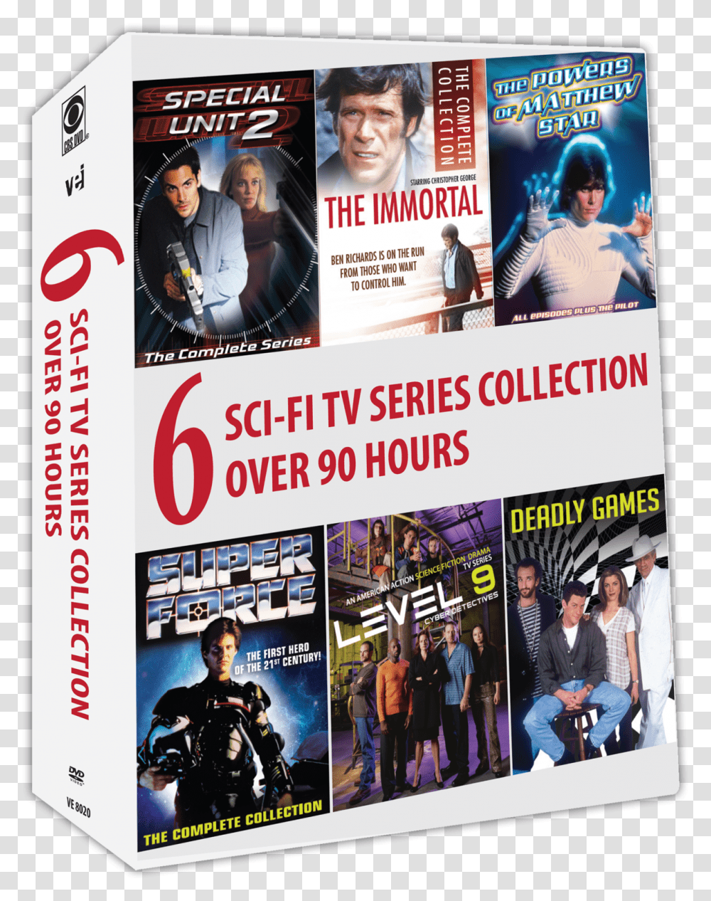Sci Fi Tv Series Collection Over 90 Hours 8020 Sci Fi Games Collection, Person, Human, Advertisement, Poster Transparent Png