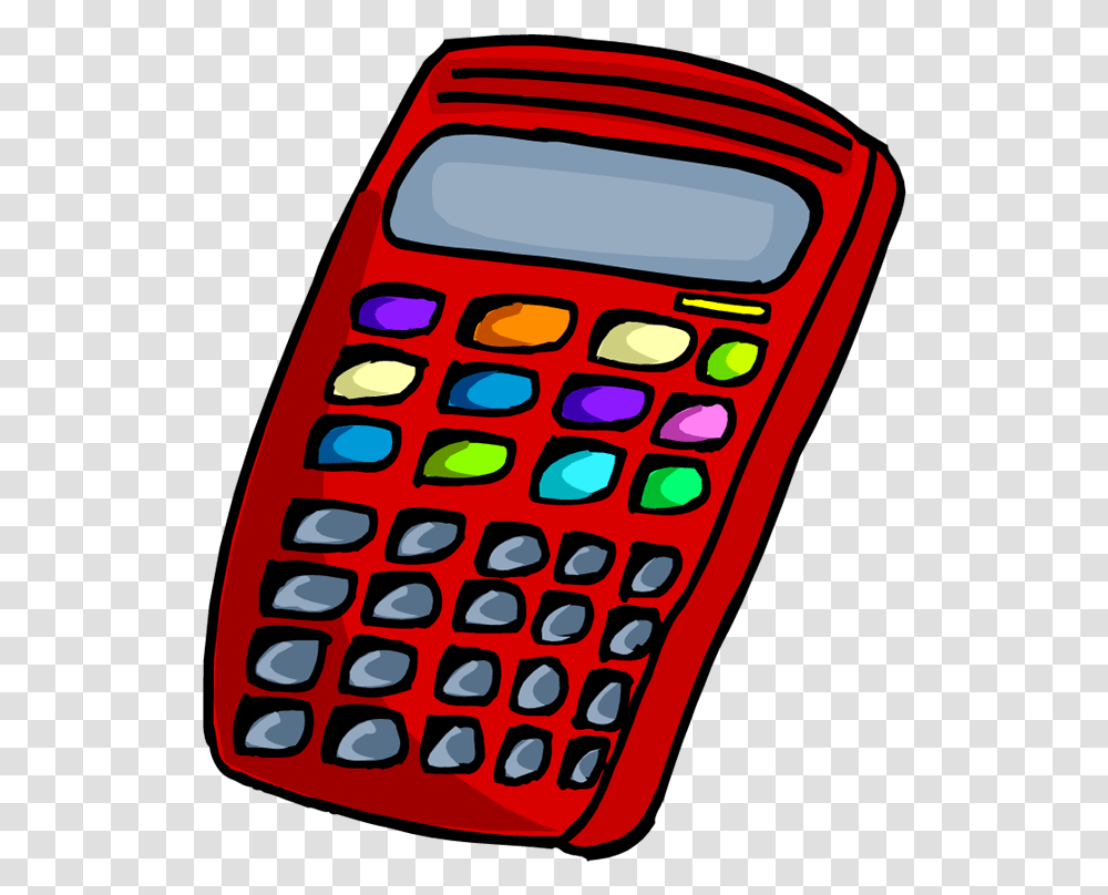 Science Clipart Red Calculator Clipart, Electronics Transparent Png