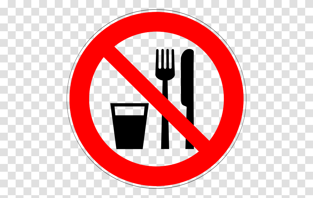 Science Lab No Eating Or Drinking Clipart, Road Sign, Stopsign Transparent Png