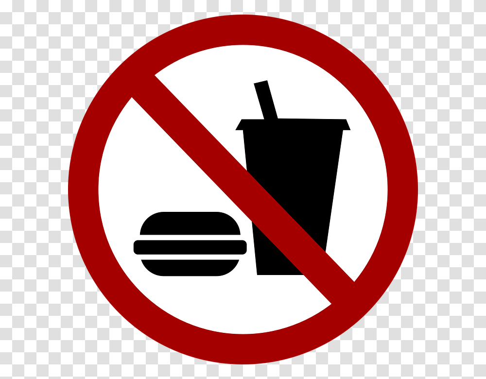 Science Lab No Eating Or Drinking Clipart, Road Sign, Stopsign Transparent Png