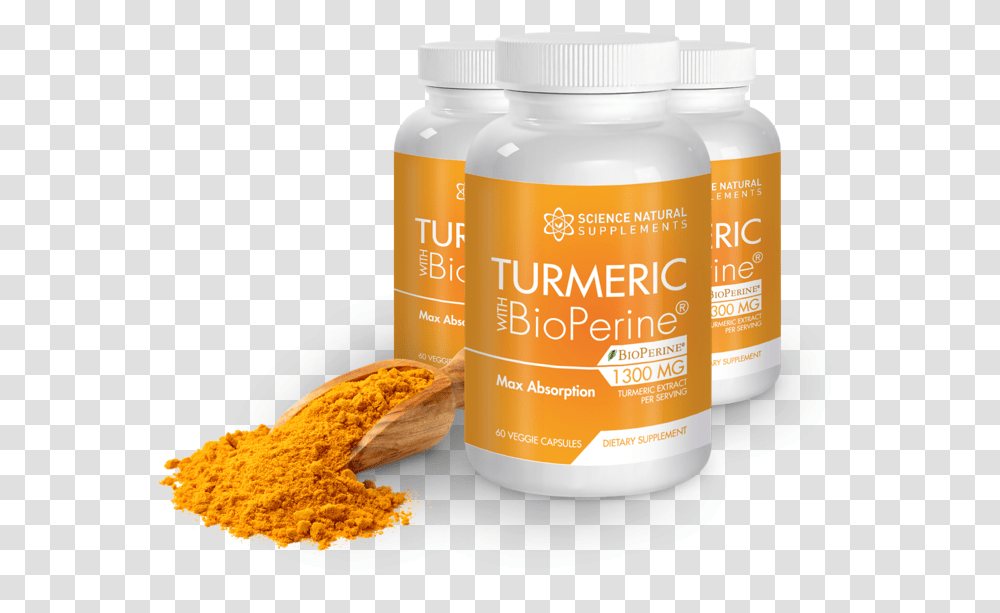 Science Natural Supplements Turmeric With Bioperine, Plant, Medication, Pill, Food Transparent Png