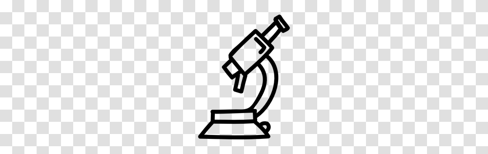 Scientific Tools Tool Hand Drawn Science Outline Microscope, Gray, World Of Warcraft Transparent Png