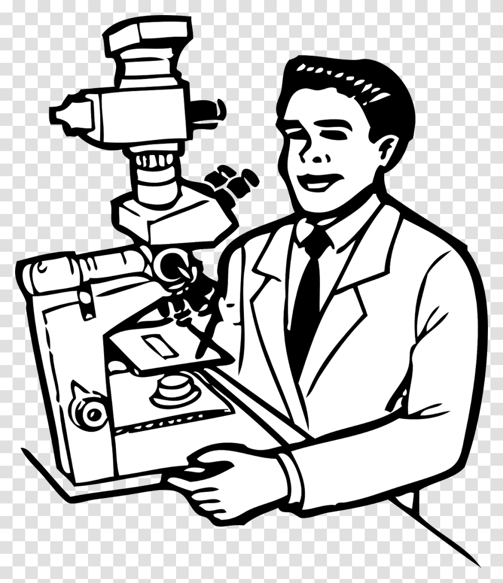 Scientist Clip Art, Person, Human, Microscope, Worker Transparent Png