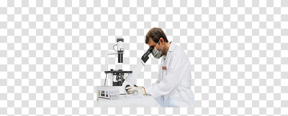 Scientist, Person, Human, Microscope Transparent Png