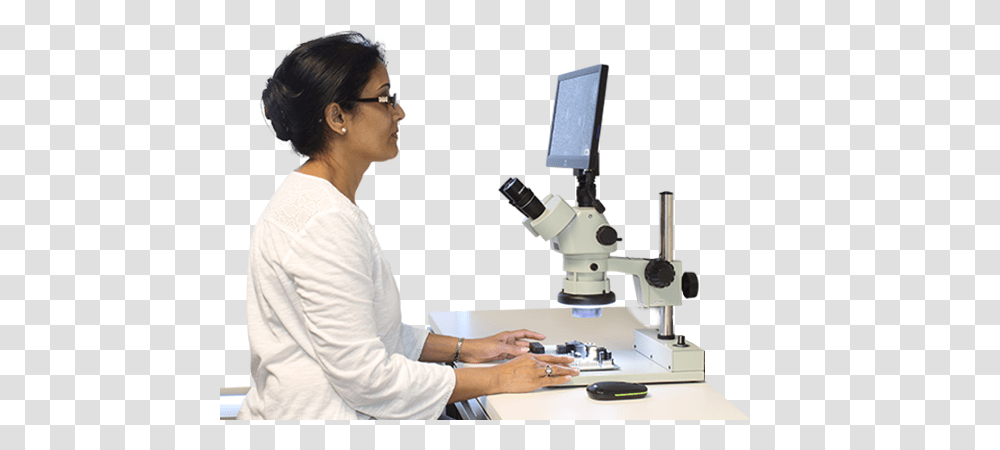 Scientist, Person, Human, Microscope, Mouse Transparent Png
