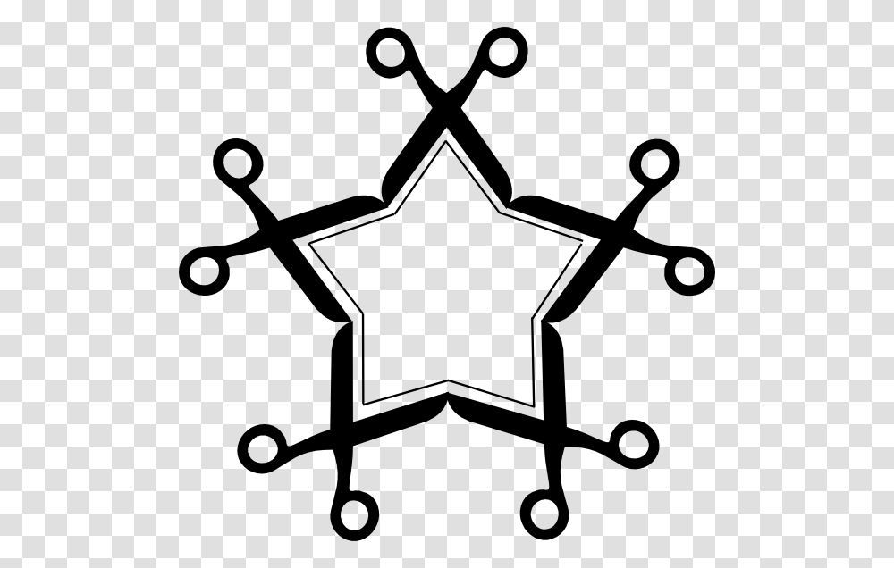 Scissor Star Clip Art At Clker Scissors Hairdressing Clip Art, Star Symbol, Emblem, Logo Transparent Png