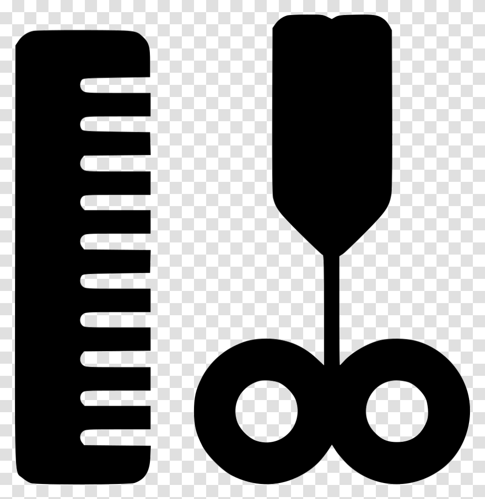 Scissors And Comb, Number, Stencil Transparent Png