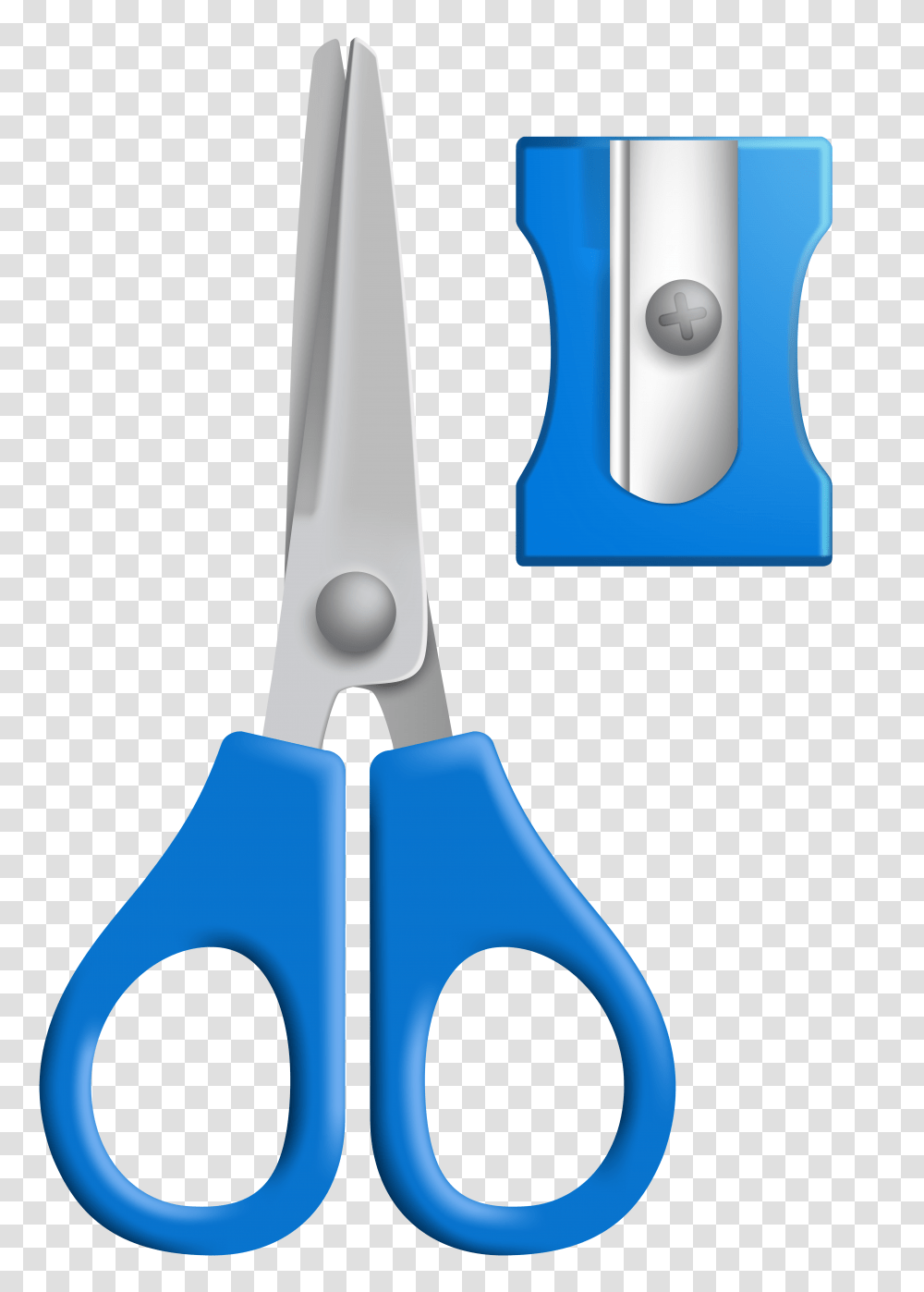Scissors And Sharpener Clip Art, Weapon, Weaponry, Blade, Shears Transparent Png