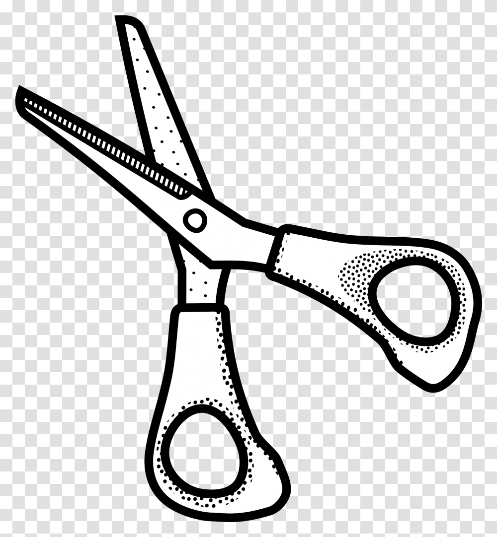 Scissors Black And White, Weapon, Weaponry, Blade, Shears Transparent Png