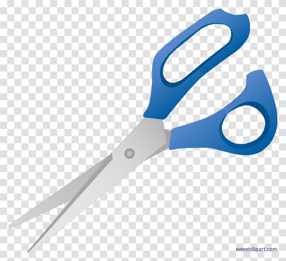 Scissors Blue Silver Clip Art, Blade, Weapon, Weaponry, Shears Transparent Png