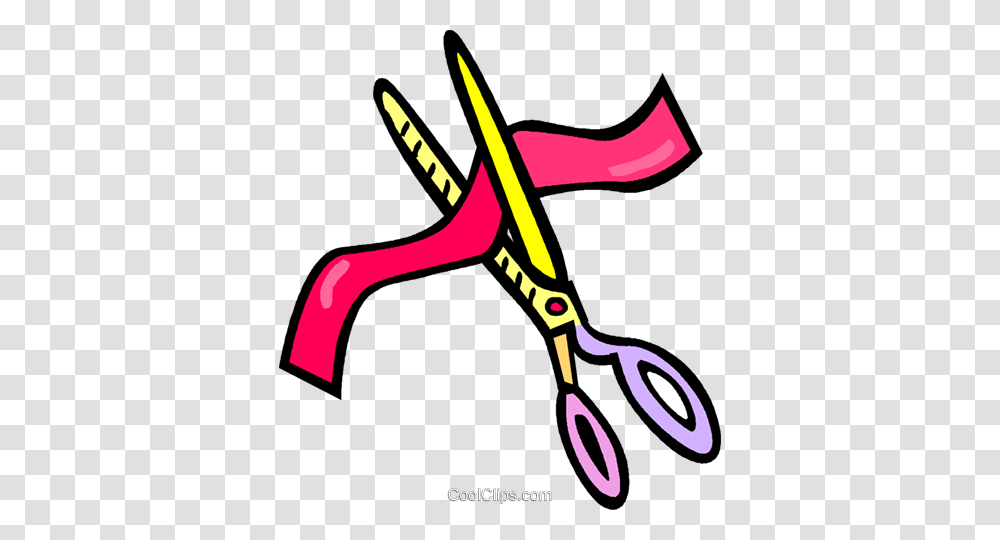 Scissors Cutting Ribbon Royalty Free Vector Clip Art Illustration, Blade, Weapon, Weaponry, Axe Transparent Png