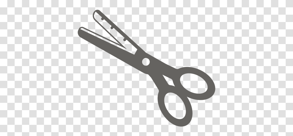 Scissors Grey Flat Icon Solid, Blade, Weapon, Weaponry, Shears Transparent Png