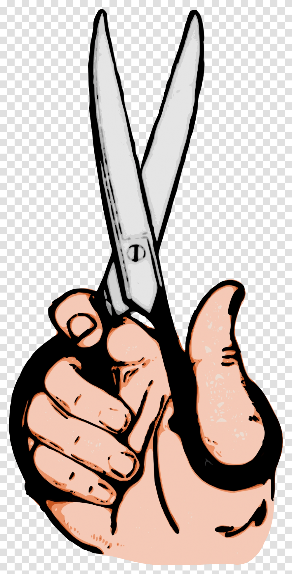 Scissors In Hand Cartoon, Weapon, Weaponry, Blade, Shears Transparent Png