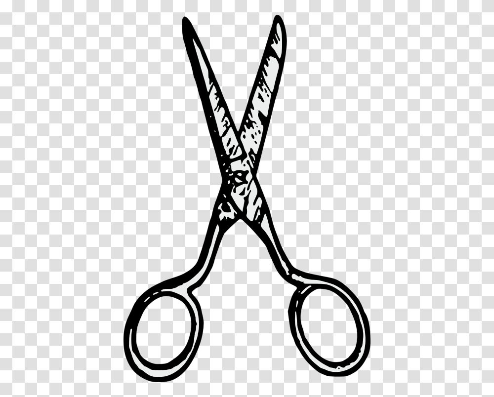 Scissors Tesoura De Barbearia, Hand, Skin, Stencil, Arrow Transparent Png