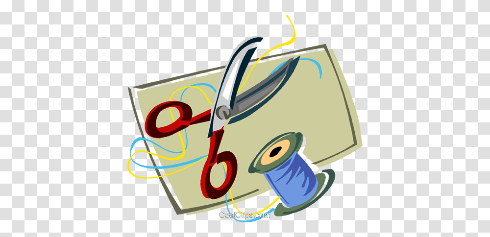 Scissors With Spool Of Thread Royalty Free Vector Clip Art, Weapon, Blade, Dynamite Transparent Png