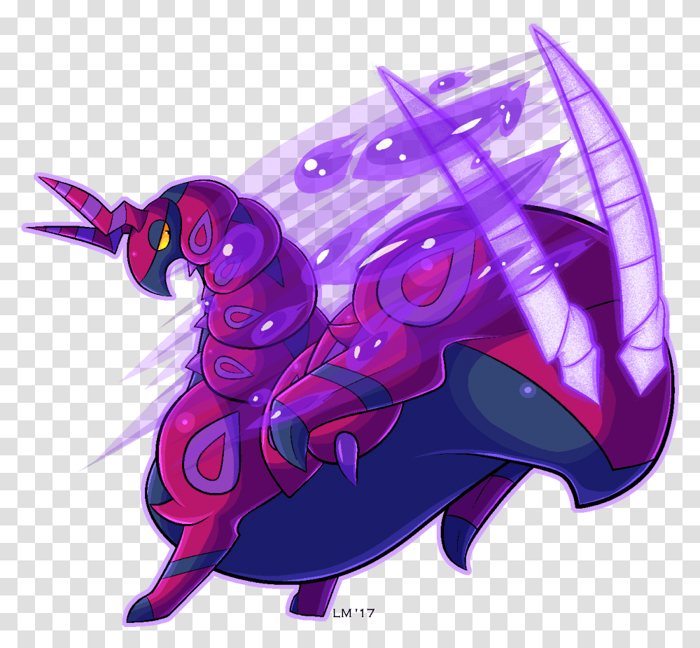 Scolipede Used Poison Tail Illustration, Dragon, Purple Transparent Png