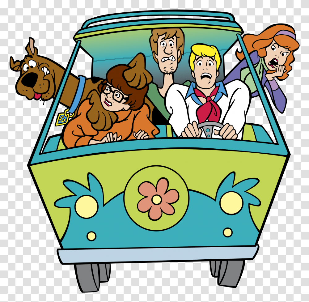 Scooby Doo Logo Van Scooby Doo, Person, Vehicle, Transportation Transparent Png