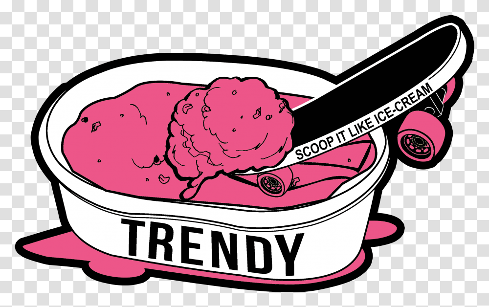 Scoop It Like Ice Cream Stawberry Border, Dessert, Food, Creme, Label Transparent Png