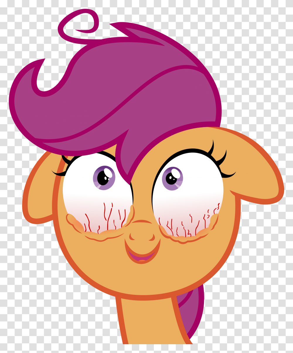 Scootaloo Rainbow Dash Pinkie Pie Pink Face Nose Facial My Little Pony Tired Eyes, Animal, Bird Transparent Png