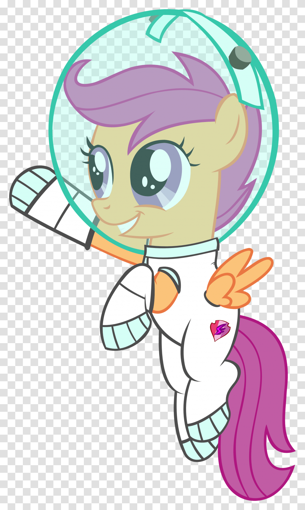Scootaloo The Astronaut Mlp Space Suit, Face, Drawing Transparent Png