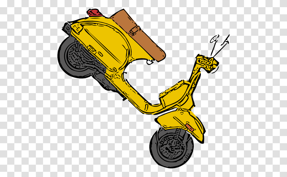 Scooter Clipart Yellow, Vehicle, Transportation, Tricycle, Wheel Transparent Png