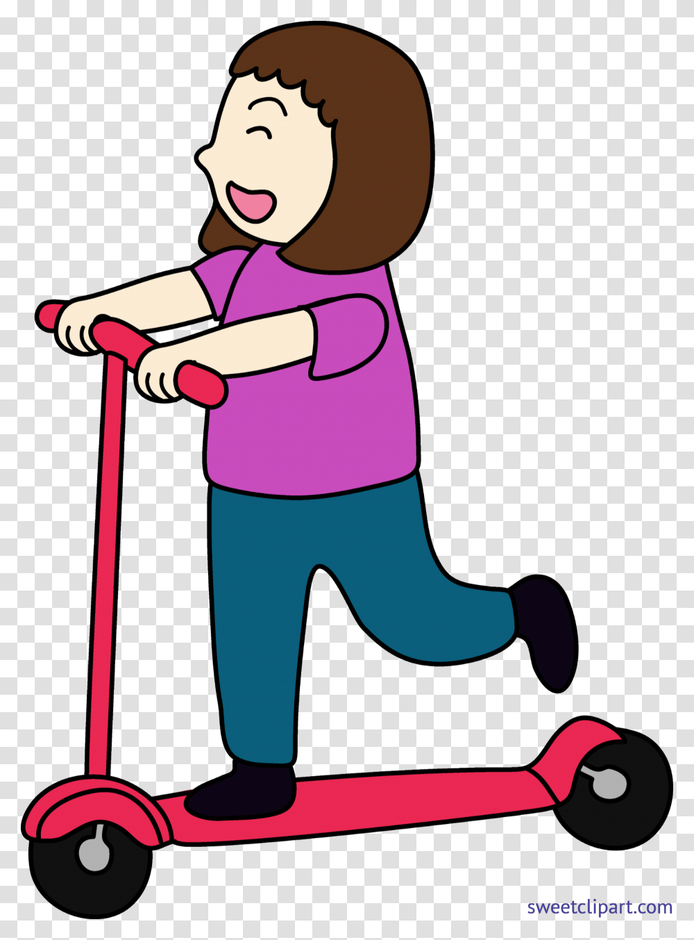 Scooter Girl Clip Art, Person, Human, Stick, Cane Transparent Png