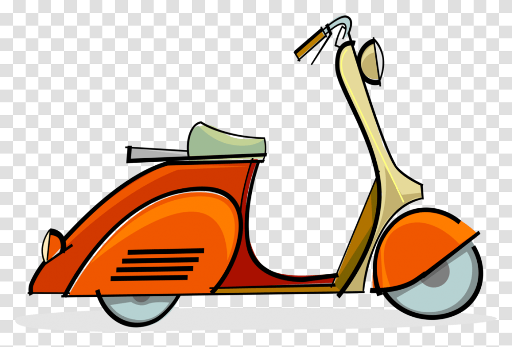 Scooter Motorcycle Cartoon, Transportation, Vehicle, Motor Scooter, Vespa Transparent Png