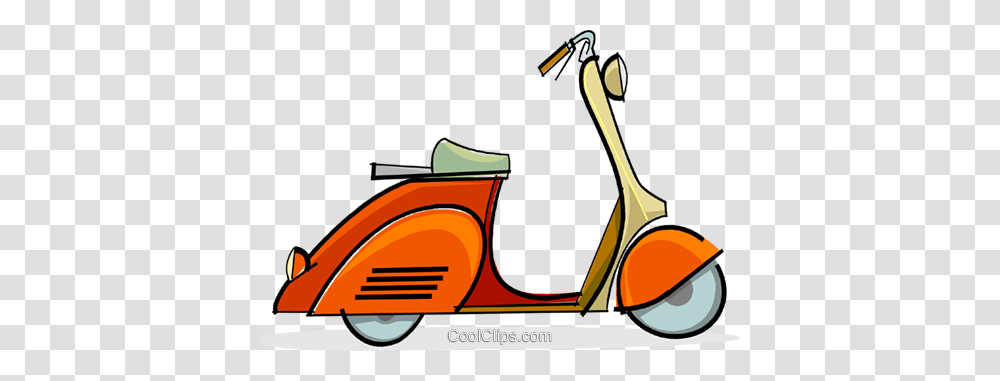 Scooter Royalty Free Vector Clip Art Illustration, Transportation, Vehicle, Motorcycle, Motor Scooter Transparent Png