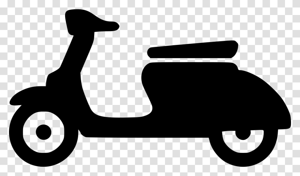 Scooter Vespa Clipart Black And White, Vehicle, Transportation, Hammer, Tool Transparent Png