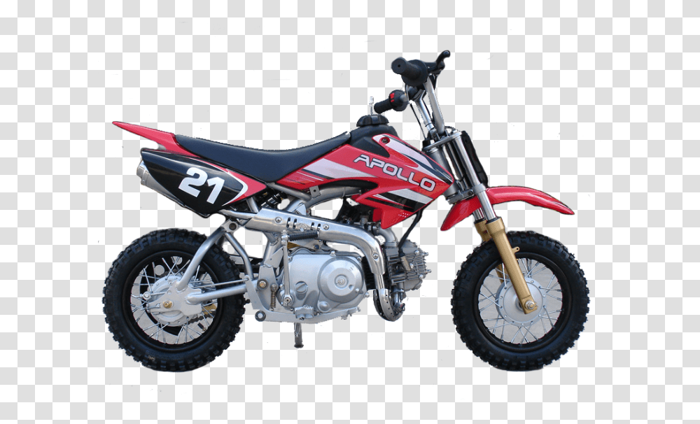 Scooters To Gas Apollo 50cc Dirt Bike 70cc Dirt Bikes, Motorcycle, Vehicle, Transportation, Wheel Transparent Png
