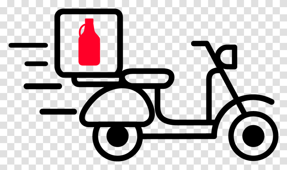 Scooty Bike Line Icon, Beverage, Drink, Bottle Transparent Png