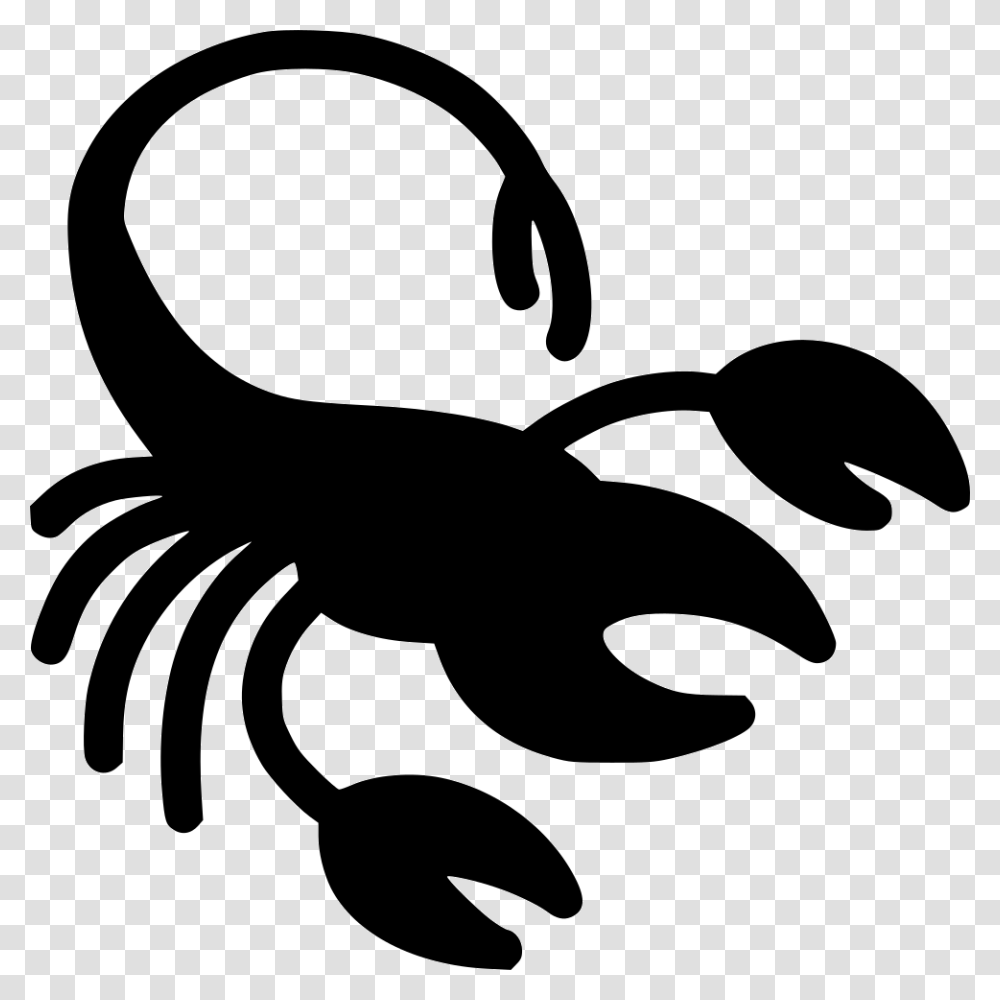 Scorpio Scorpio Icon, Stencil, Silhouette, Food, Animal Transparent Png