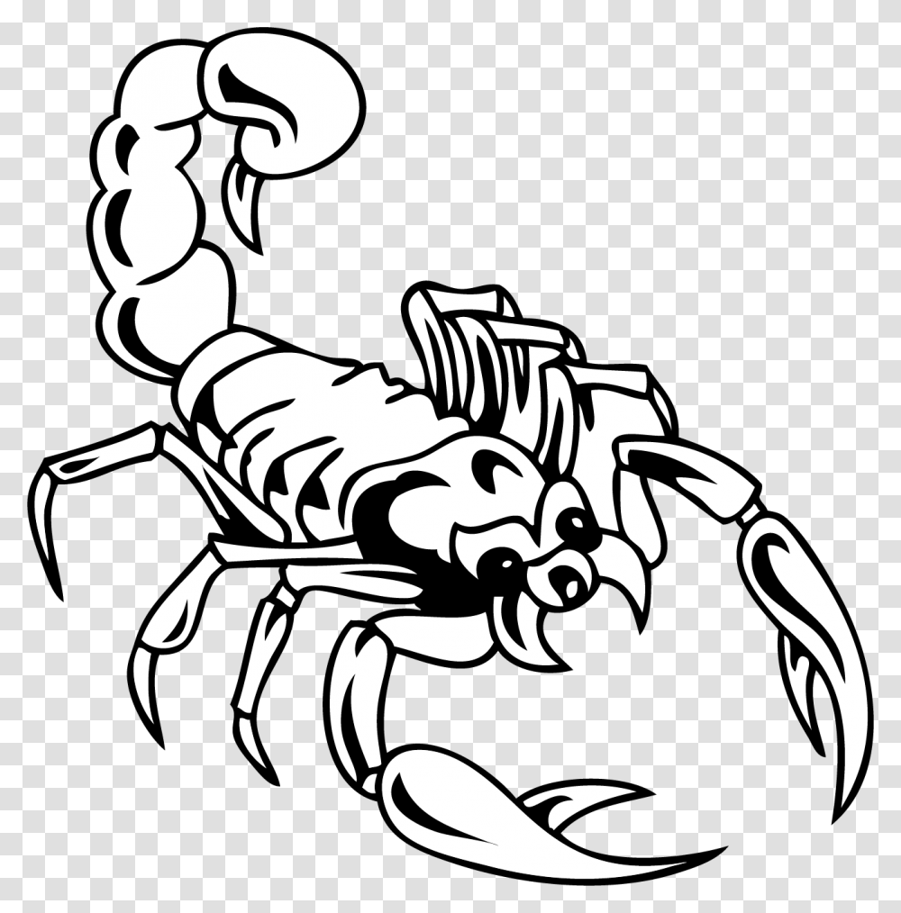 Scorpio Tattoo Black And White, Animal, Scorpion, Invertebrate, Sea Life Transparent Png