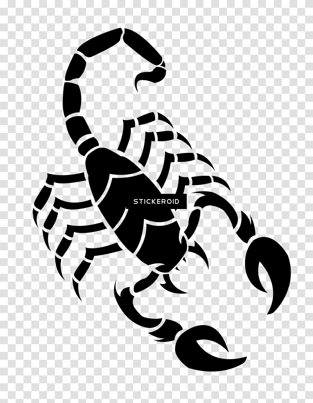 Scorpion Insects Scorpions, Stencil Transparent Png