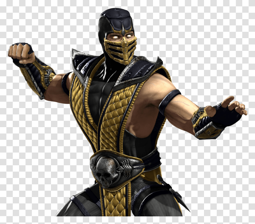 Scorpion Mortal Kombat, Person, Human, Helmet Transparent Png
