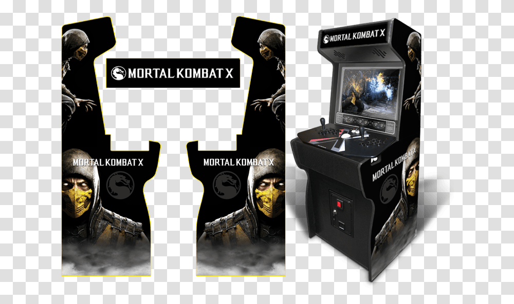 Scorpion Mortal Kombat X Arcade Mortal Kombat X, Person, Human, Arcade Game Machine, Monitor Transparent Png