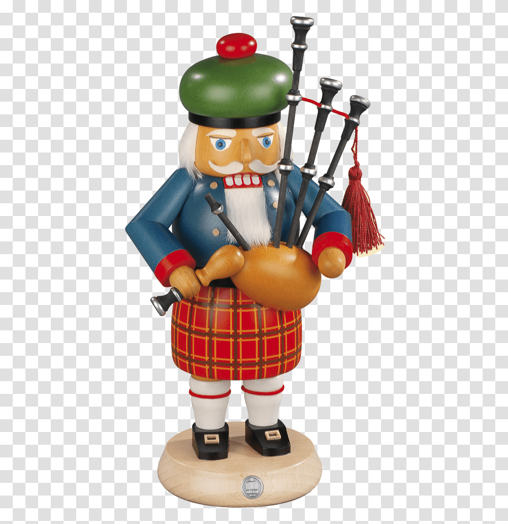 Scotsman With Bagpipe Nutcracker, Toy, Leisure Activities, Musical Instrument Transparent Png
