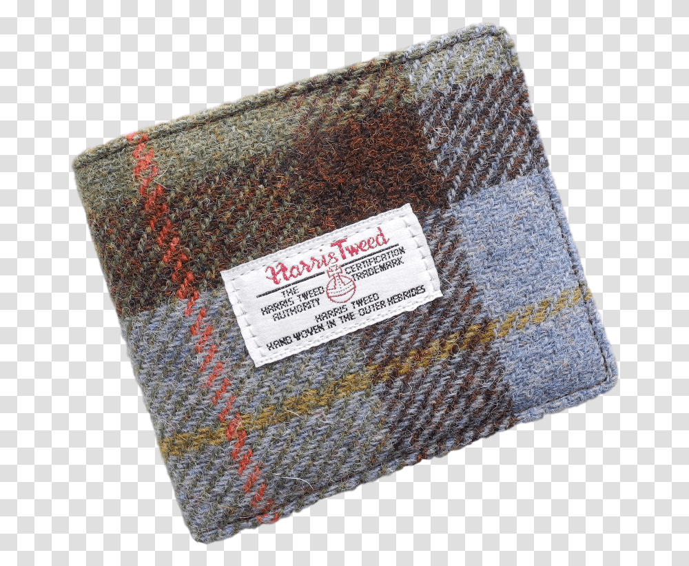 Scottish Gents Wallet Harris Tweed Blue Green Check, Rug, Accessories, Accessory Transparent Png